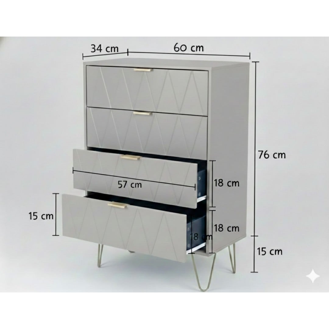 Tallboy 4 Drawer Dresser 1