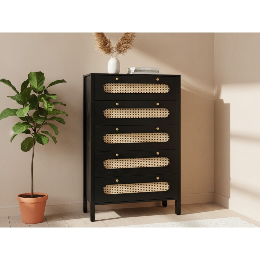 Nora Tollboy 5 Drawers Black