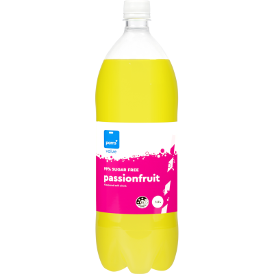 Pams Value 99% Sugar Free Passionfruit Soft Drink 1.5l