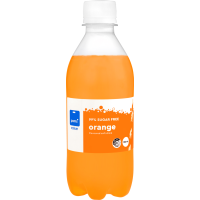 Pams Value 99% Sugar Free Orange Flavoured Soft Drink 350ml