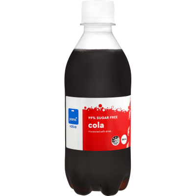Pams Value 99% Sugar Free Cola Flavoured Soft Drink 350ml