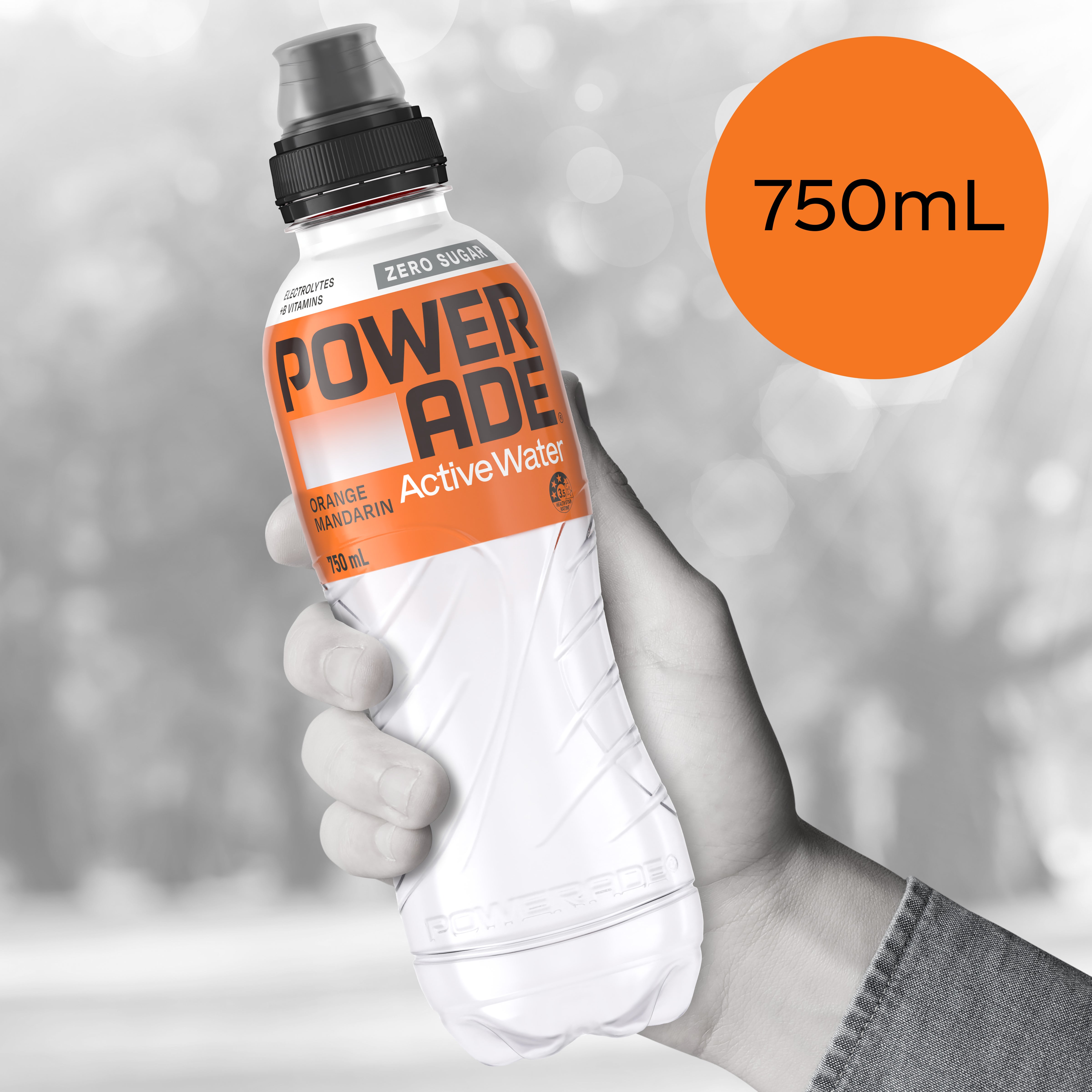 Powerade Active Water Orange Mandarin Sports Drink 750ml 2