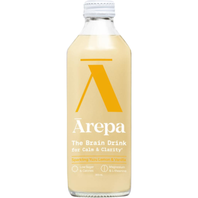 Arepa The Brain Drink For Calm & Clarity Sparkling Lemon Yuzu & Vaniilla 300ml